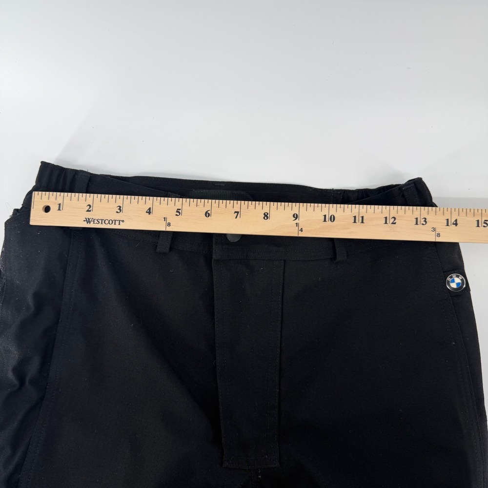 BMW Motorrad Cover Pants Black Full Zip Knee Pads Waterproof Breathable XS - Picture 13 of 16
